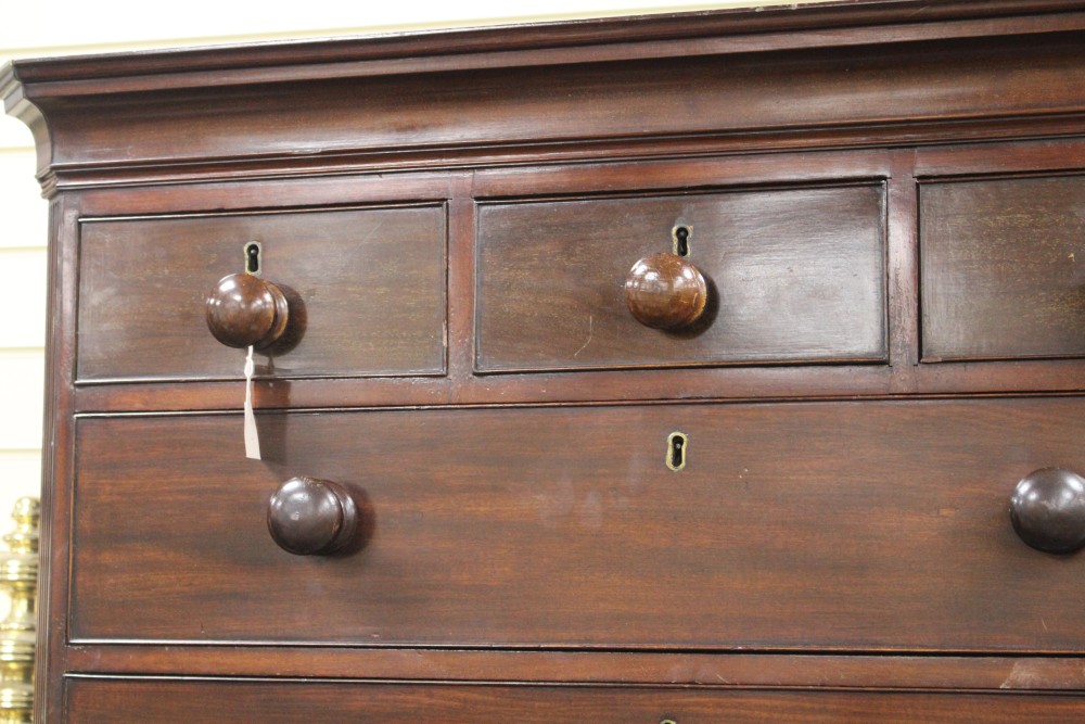 A George III mahogany chest on chest